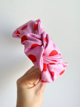 Load image into Gallery viewer, Polka Dots Pink & Red | Top Knot Headband