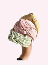 Load image into Gallery viewer, Organic Cotton | Gingham | Top Knot Headband