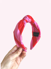 Load image into Gallery viewer, Pink | Lines and Stripes | Top Knot Headband