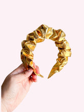 Load image into Gallery viewer, Festival | Metallic Foil Fabric | Ruffled Headband