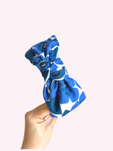 Load image into Gallery viewer, Blue Floral Pattern | Square Bow Knot Headband