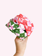 Load image into Gallery viewer, Love Hearts Linen | Top Knot Headbands