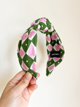 Load image into Gallery viewer, Love Hearts Linen | Top Knot Headbands