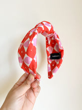 Load image into Gallery viewer, Love Hearts Linen | Top Knot Headbands