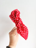Polka Dots | Red | Top & Bow Knot Headbands