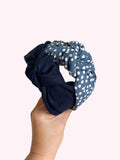Busy Spot & Navy Blue  | Top Knot Headband