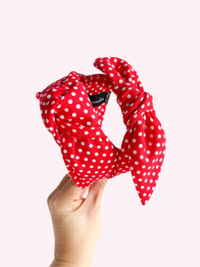 Polka Dots | Red | Top & Bow Knot Headbands