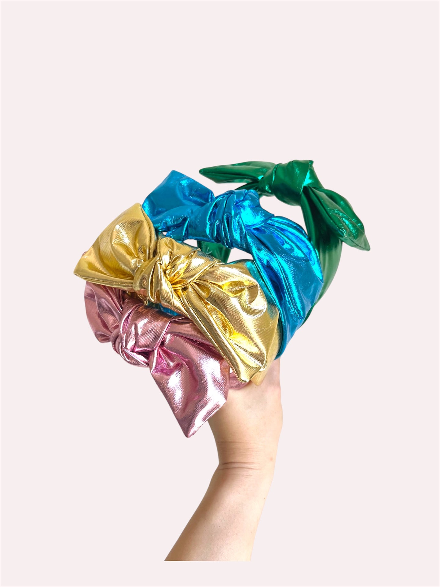 Metallic Square Bow Knot Headband