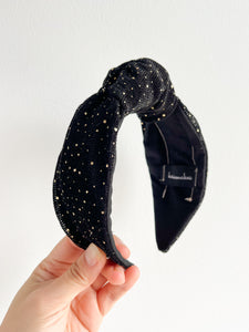 Foil Spot |  Black  | Top Knot Headband