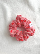 Load image into Gallery viewer, Mini Gingham &amp; Hearts | Red | Scrunchies

