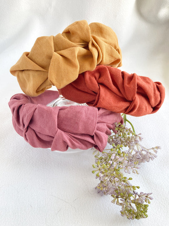 Cotton Linen | Ruffled Headband