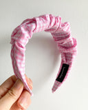 Pink | Gingham | Ruffled Headband