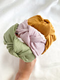 Cotton Linen | Top Knot Headband