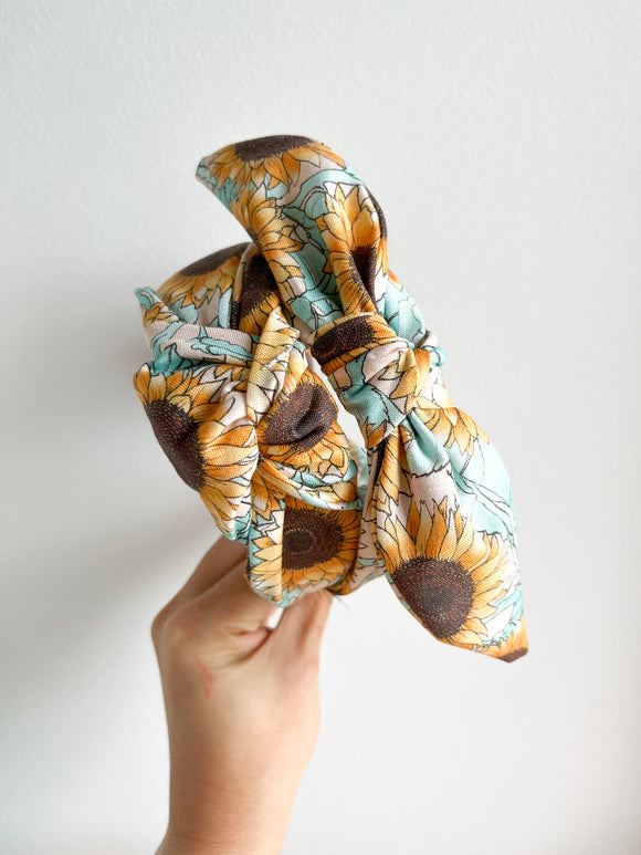 Sunflowers | Top & Bow Knot Headband