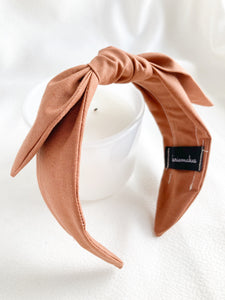 Plain Cotton | Cinnamon | Bow Knot Headband